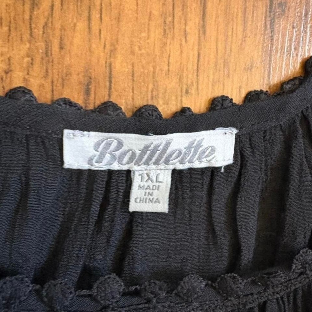 boho black off the shoulder top by Bottlette - Picture 4 of 7